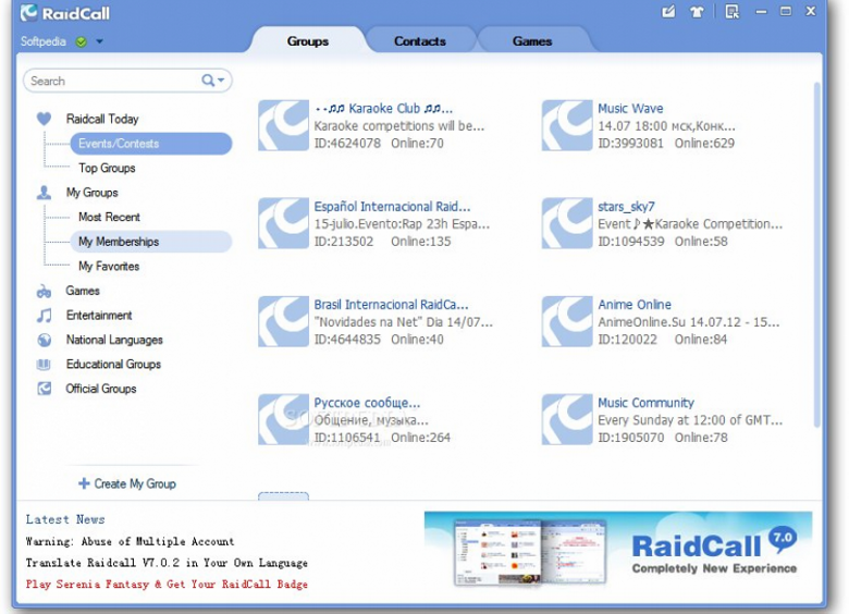 Download RaidCall for Windows PC free
